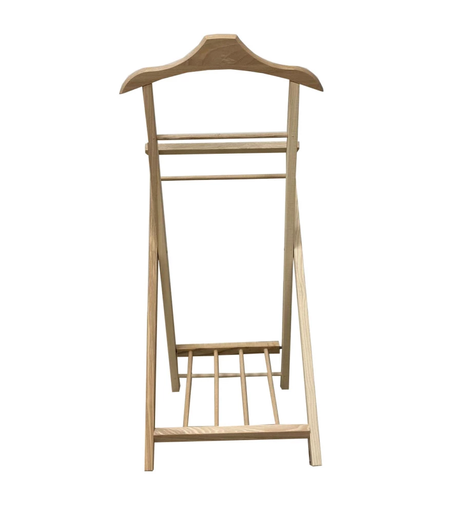 INDOSSATORE PIEGHEVOLE "HIEGO" IN FRASSINO NATURALE, 43X39X94 CM